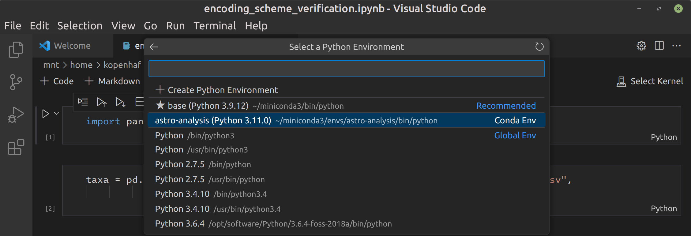 Jupyter Notebooks In VS Code MSU HPCC User Documentation